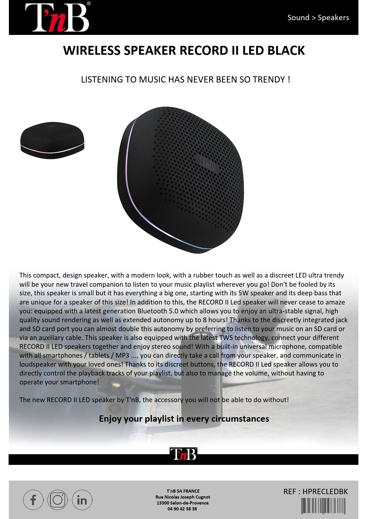 T'nB Record I LED Manual