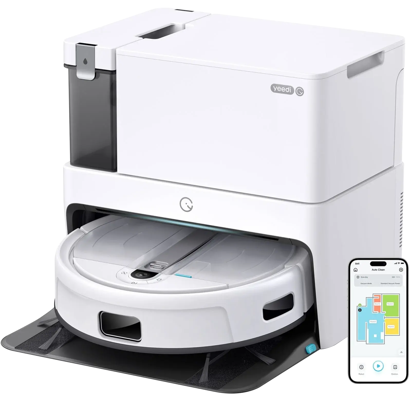 Yeedi Cube Station vacuuming/mopping robot including suction station Manual