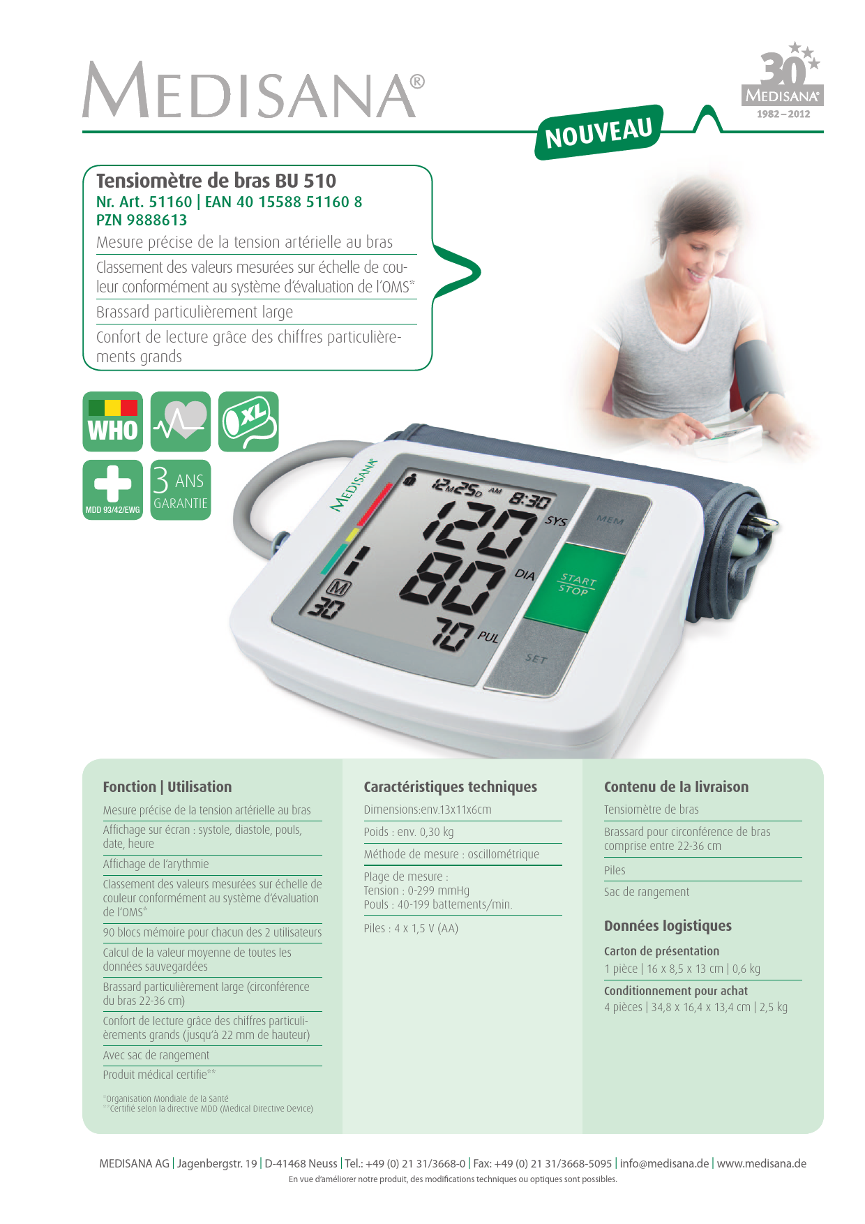 Medisana BU510 Manual